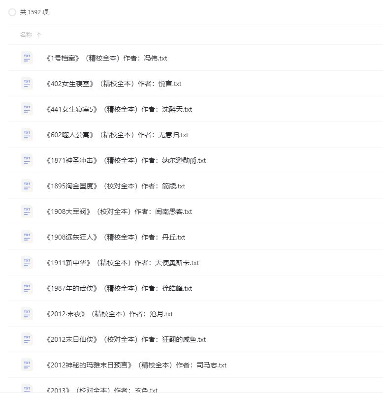 【小说】网络精品小说合集（约1600本）（6.12GB）-学习资源论坛-交流广场-优选资源网_1