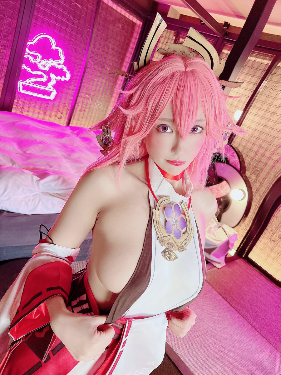 (Cosplay)[HERESY] Ringo Mitsuki 林檎蜜紀 – すっごい見せつけてくるえちち八重……-优选资源网